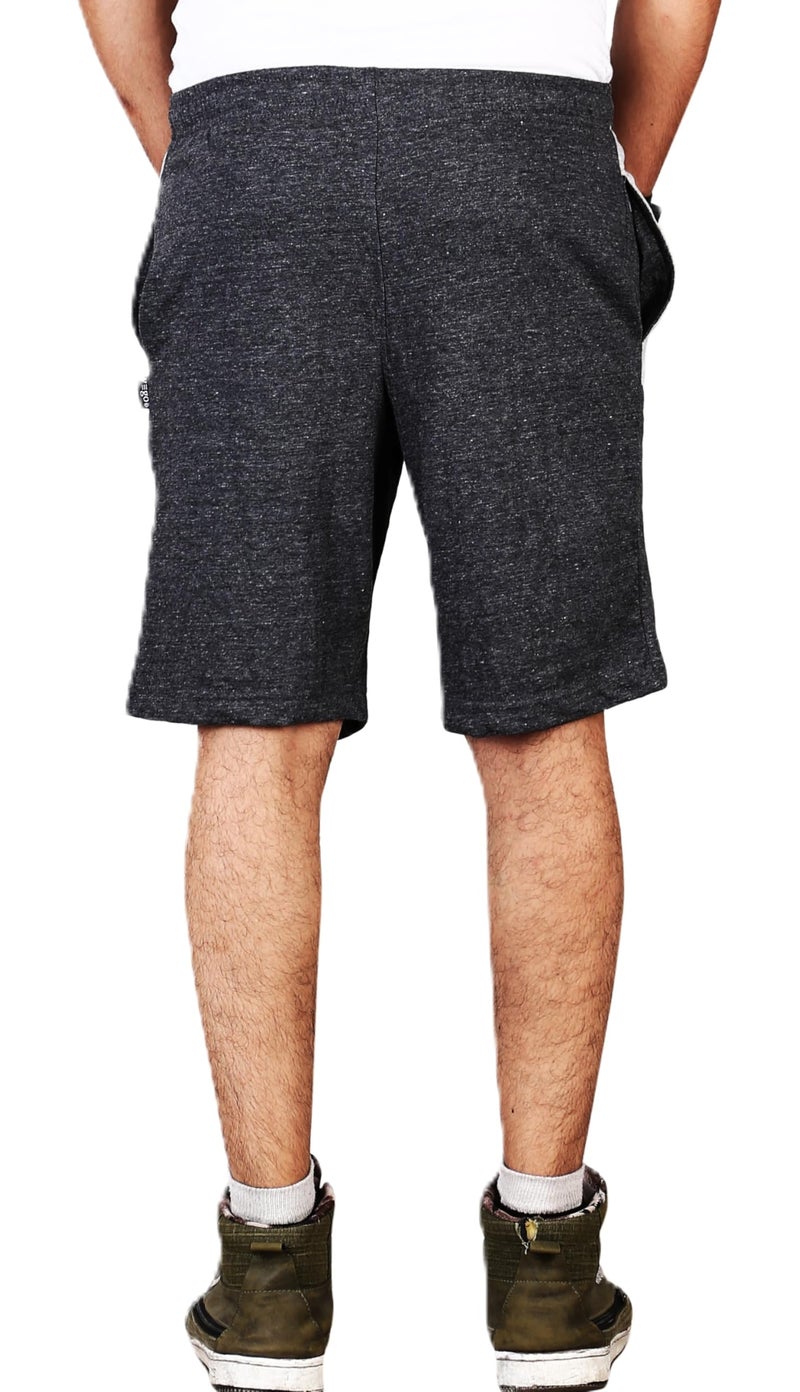 VEGO Mens Black Cotton Shorts, Bermuda, Half Pant - Image 4