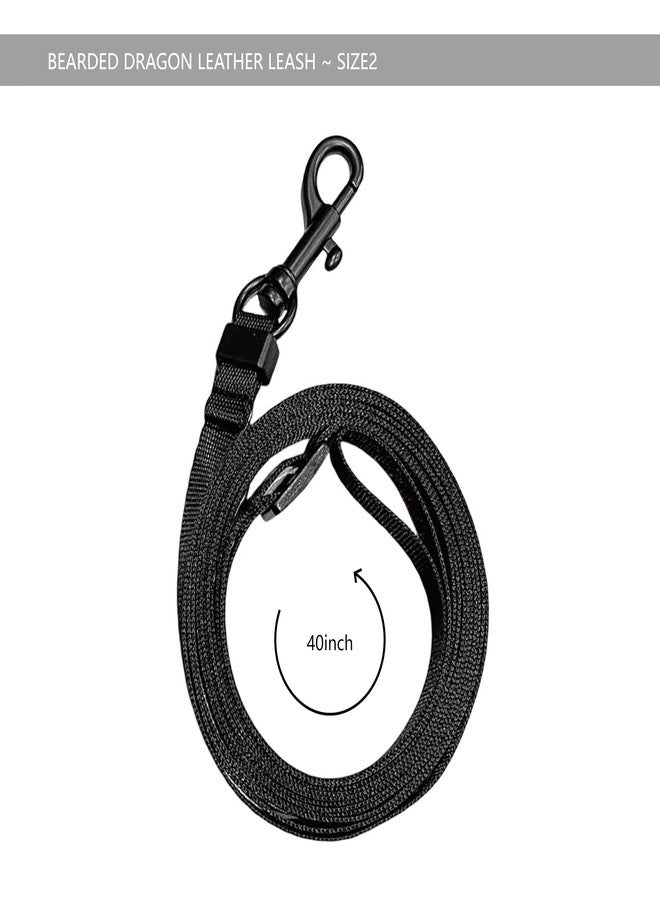 Yosadol Bearded Dragon Leash and Harness Set, Beardie Carrier, Lizard Adjustable Harness with Leather Wings and Sling Bag, Reptile Small Pet Backpack Batwing Accessories (Black) - Image 3