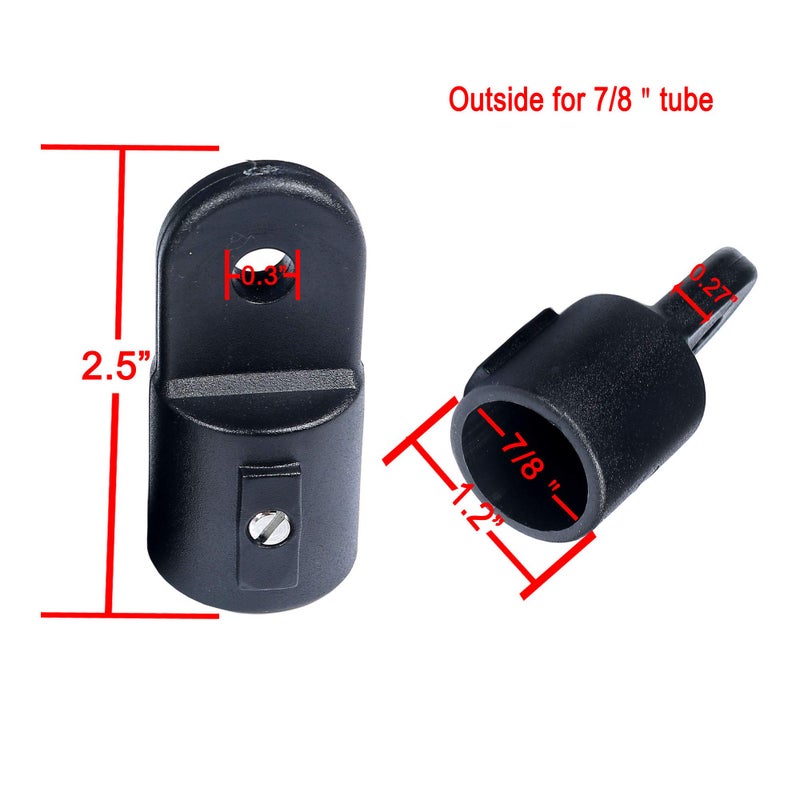 MX Boat Bimini Top Fittings Nylon Eye End Cap,Bimini Top Hardware Cover Cap Eye End Used for Kayak,Canoe,Marine Boat 4 Pack - Image 2