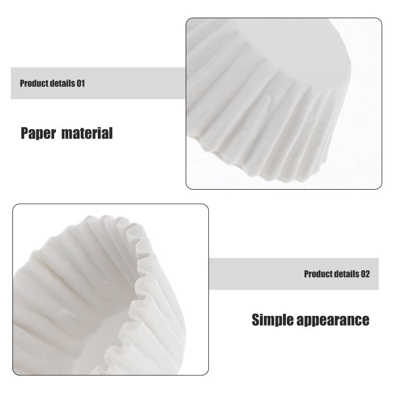 White Round Nonstick Greaseproof Baking Cups 6cm 1000pcs for Muffin Dessert - Image 4