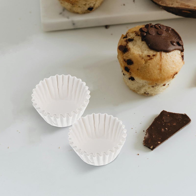 White Round Nonstick Greaseproof Baking Cups 6cm 1000pcs for Muffin Dessert - Image 5