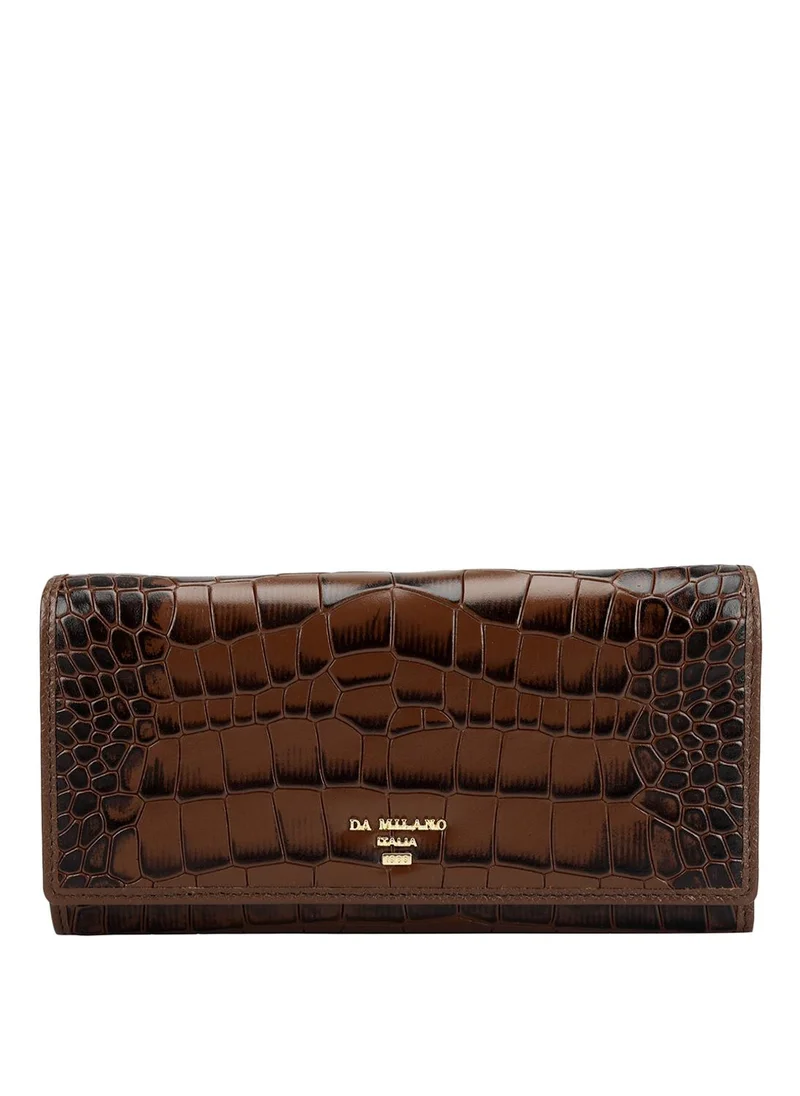 Da Milano Genuine Leather Brown Ladies Wallet