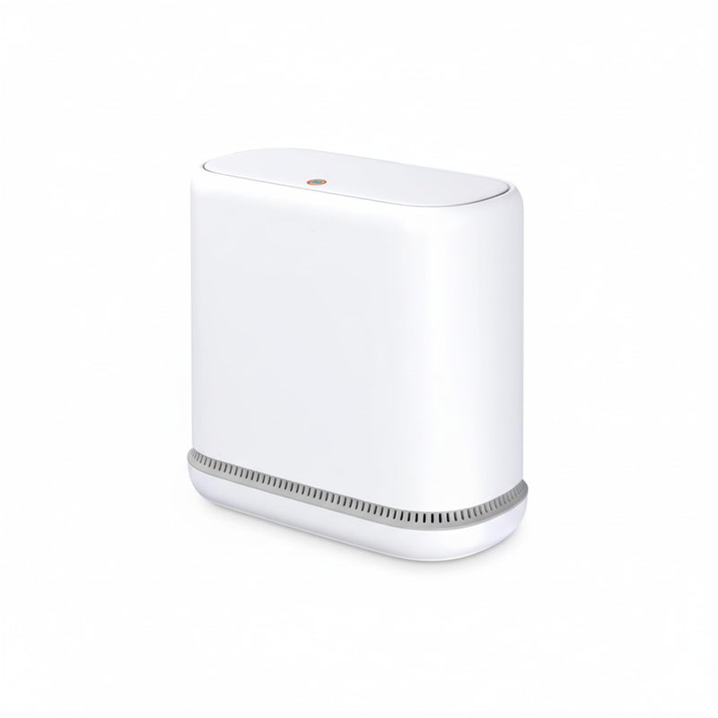 MOPALL Dog Proof Trash Can with Lid, 3.3 Gallon Slim Bathroom Garbage Bin with Inner Bucket, Fits Standard 4 Gallon Bags, Odor Sealing Diaper Pail for Nursery, Modern White Waste Basket, 6.9" Wide - Image 1