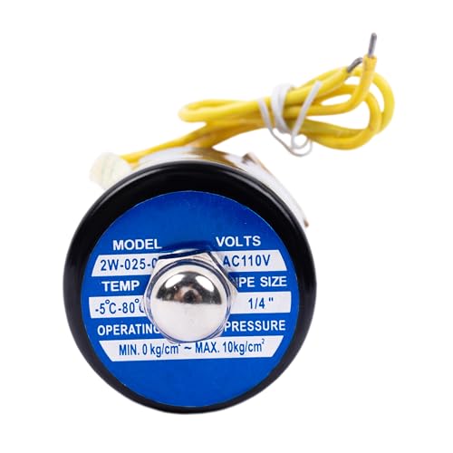 HFS(R) Electric Solenoid Valve Copper Normally Closed for Water Air Gas (110V AC 1/4IN NPT) - Image 2