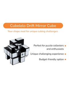 كوبليلو مكعب سحري سريع Drift 3X3 Mirror (فضي) | مكعب Shape Shifter | لغز العصف الذهني السريع للتخلص من التوتر | مثالي للأطفال والكبار | مكعب Bump عالي الأداء  - Image 5
