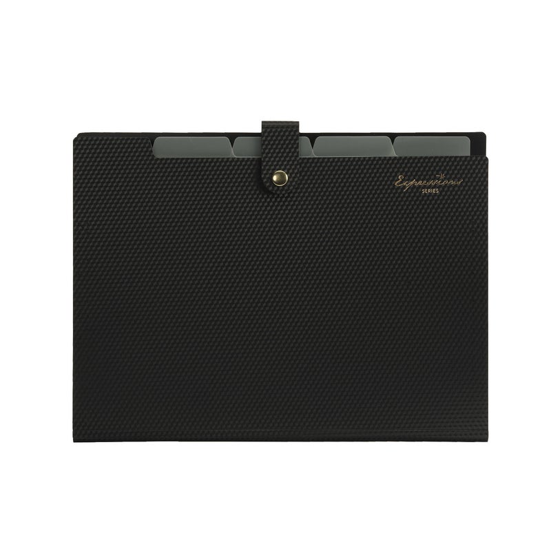 New Product Spot Second Hair Upgrade Grain Multi-Layer Snap Organ Bag Snap Bag File Bag File Bag 5Pocket - Image 3