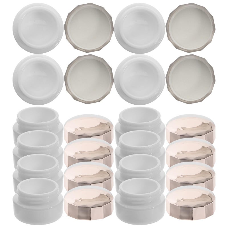 Refillable Plastic Cosmetic Jars 12Pcs 3G With Electroplated Lids For Travel Makeup Storage - Image 2