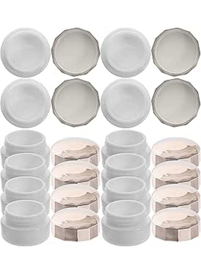 Refillable Plastic Cosmetic Jars 12Pcs 3G With Electroplated Lids For Travel Makeup Storage - Image 1