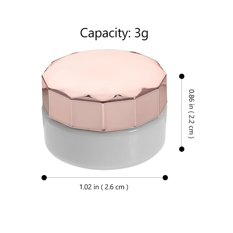 Refillable Plastic Cosmetic Jars 12Pcs 3G With Electroplated Lids For Travel Makeup Storage - Image 3