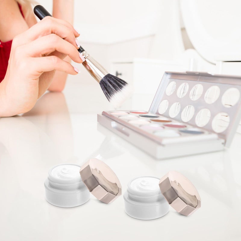 Refillable Plastic Cosmetic Jars 12Pcs 3G With Electroplated Lids For Travel Makeup Storage - Image 5