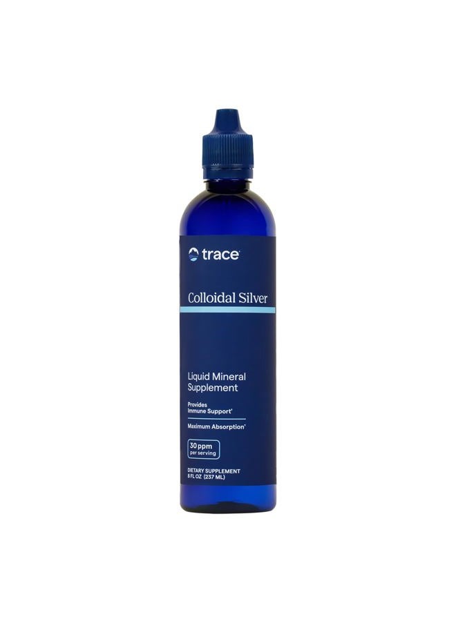 Trace Minerals Colloidal Silver - Liquid Mineral Supplement with Super-Oxygenated Colloidal Silver - Immunity & Overall Health Support - Highly Absorbable Supplement - 8 fl oz (About 24 Servings) - Image 1