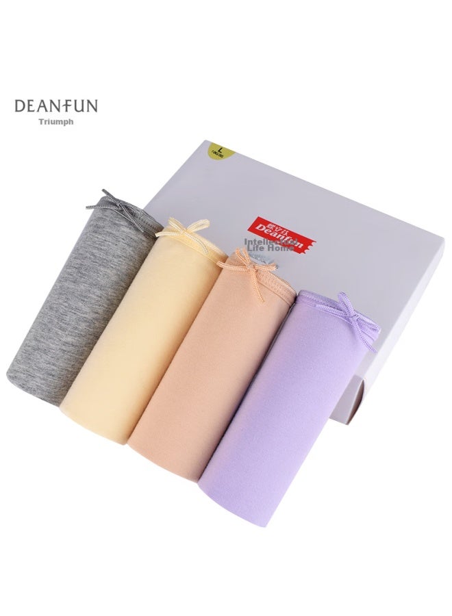 Deanfun Women's Underwear, Elegant Nude Solid Color Comfortable High-elastic Women's Triangle Briefs, 4-pack Gift Box, Size 2, Xxxl - Image 1
