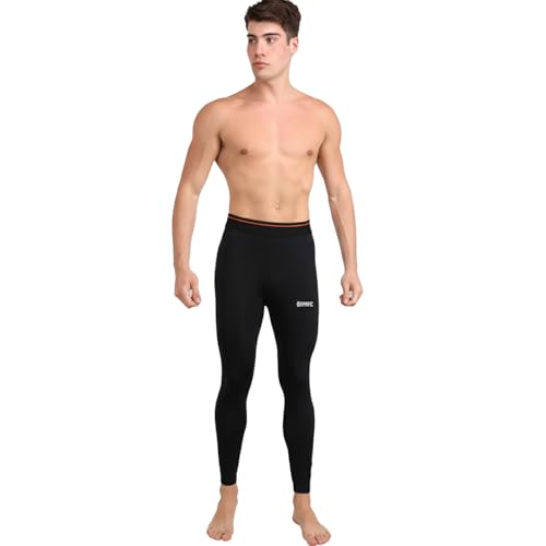 GYMIFIC Black Compression Pants Tights for Men with Pocket (M, Black) - Image 5