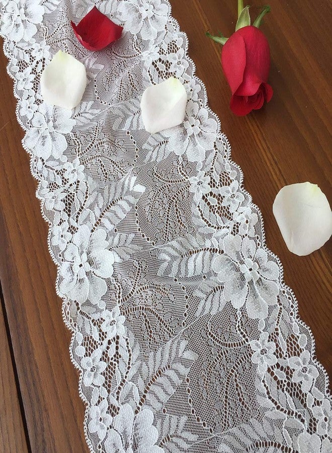 LUMKET LaceRealm 7 Inch Wide Floral Stretchy Lace Elastic Trim Fabric for Garment - Image 4