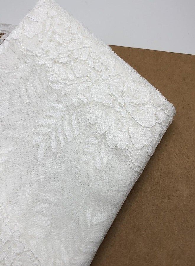 LUMKET LaceRealm 7 Inch Wide Floral Stretchy Lace Elastic Trim Fabric for Garment - Image 5