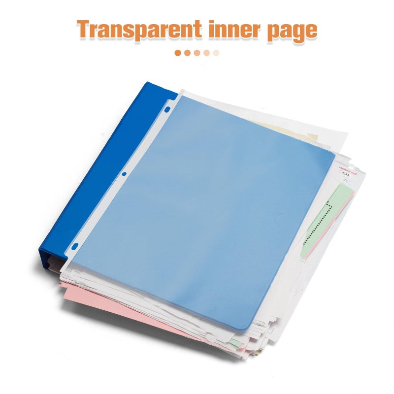 50 Pcs A4 Punched Sheet Protectors Plastic Page Protectors Transparent For Ring Binder Document Holder Filing Supplies - Image 4