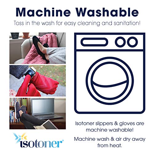 isotoner Women’s Indoor/Outdoor Slip-on Microterry X-Slide Slippers with Satin and Memory Foam Comfort , Taupe, 9.5-10 US - Image 4