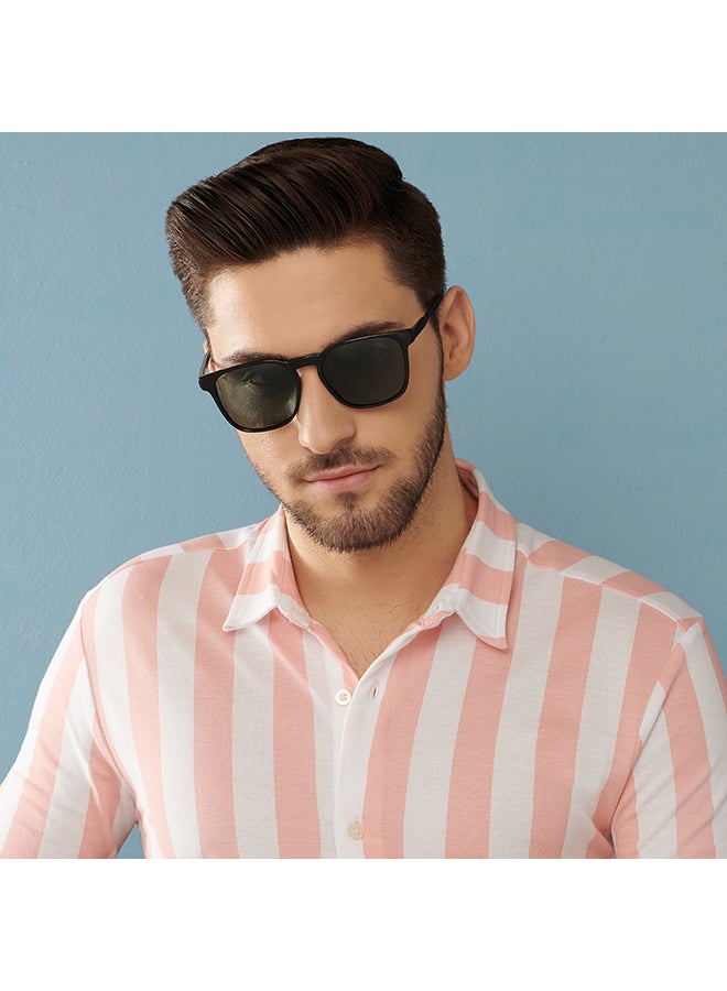 VINCENT CHASE Unisex VINCENT CHASE By Lenskart | Mirage Full Rim Wayfarer Frame Polarized & UV Protected Sunglasses VC S13980 - 54mm - Black - Image 3