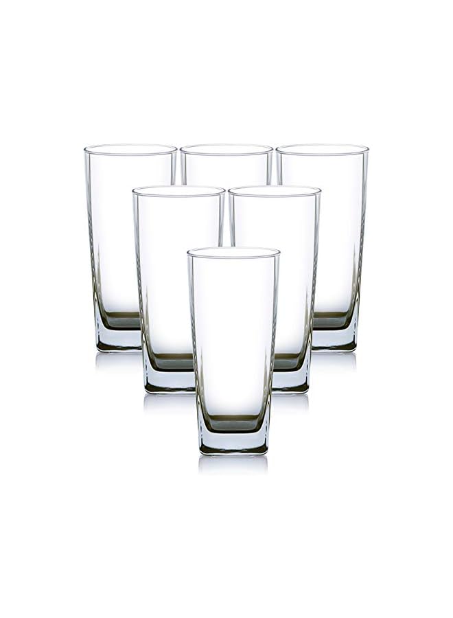S-TOP Plaza Glass, Set Of 6, Clear, 405 Ml, B11014, Mocktail Glass, Beverage Glass, Long Drink Glass, Water Glass, Juice Glass - Image 3