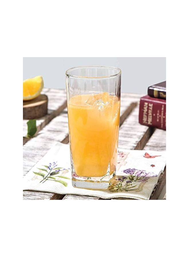 S-TOP Plaza Glass, Set Of 6, Clear, 405 Ml, B11014, Mocktail Glass, Beverage Glass, Long Drink Glass, Water Glass, Juice Glass - Image 2