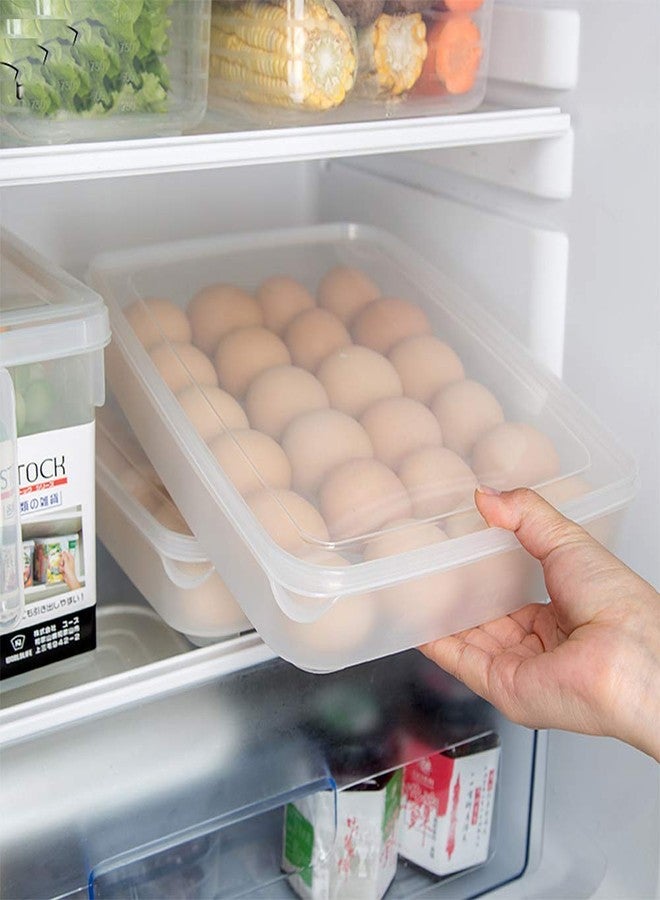 INKULTURE Plastic 24 Egg Storage Trays with Lid for Refrigerator , Clear - Image 5
