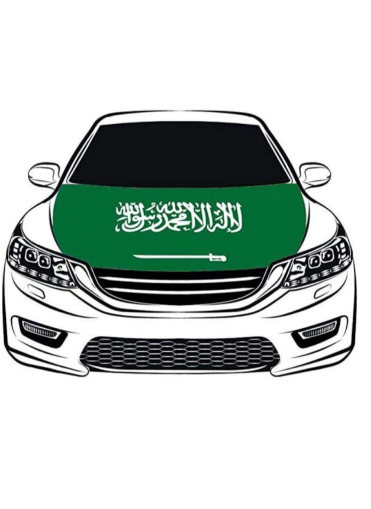 ماركة غير محددة غطاء غطاء السيارة بتصميم يوم التأسيس وقابل للتمدد يناسب جميع السيارات 