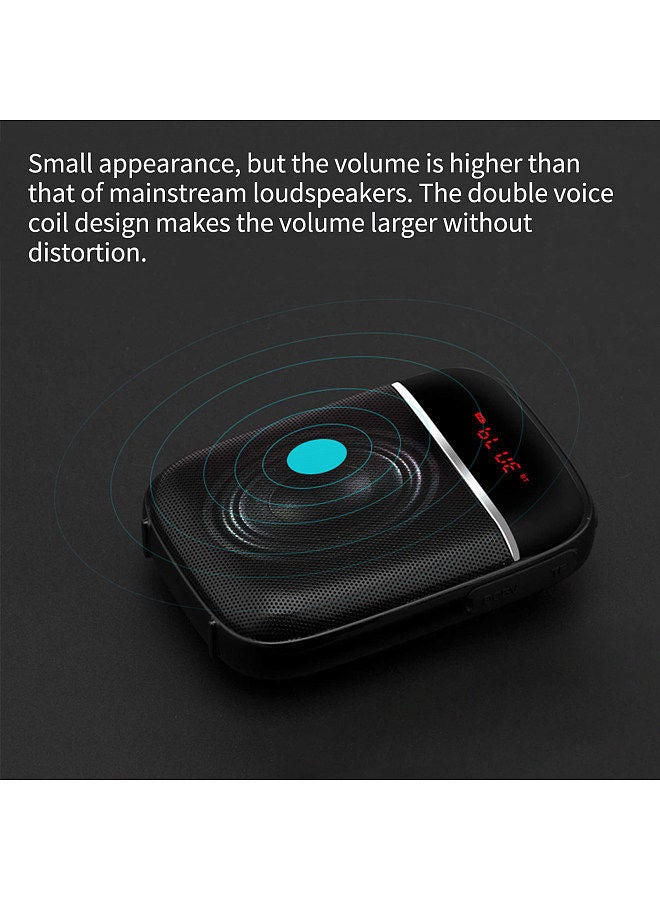 Generic Portable Voice Amplifier for Teachers with Wired Microphone Headset Waistband Rechargeable Personal BT Speaker Support Music FM TF Card for Classroom Meeting Training Tour Guides Promotions Singing - Image 5