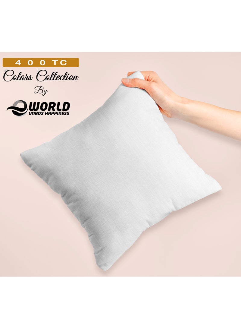 Eworld Set of 4 Cotton Cushions, 400 Thread Count Decorative Farmhouse Lines Cushion for Home Decor in Living Rooms, Patios, Couches and Chairs, Available in 5 Colors and 10 Sizes - Image 1