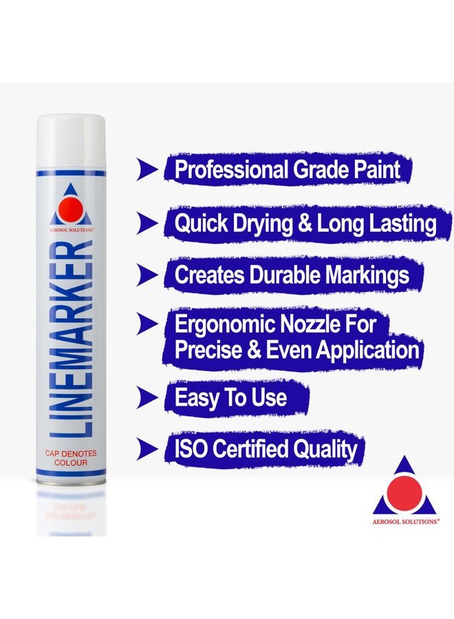 Aerosol Solutions 0901 طلاء رذاذ علامة أبيض 750 مل - Image 2