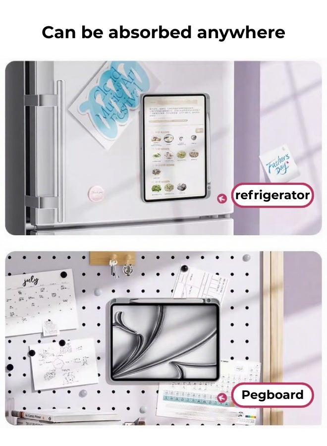 iPad 11th Generation Case (A16 2025) Case and iPad 10th 10.9 Inch Case With Pen Slot/720 Degree Convenient Magnetic Attachment/Shockproof Y Folding Stand/Auto Sleep/Wake Slim Stand/AED 35 Gift Set Anti-Glare Protective Film/Felt Tablet Pouch -Gray - Image 5