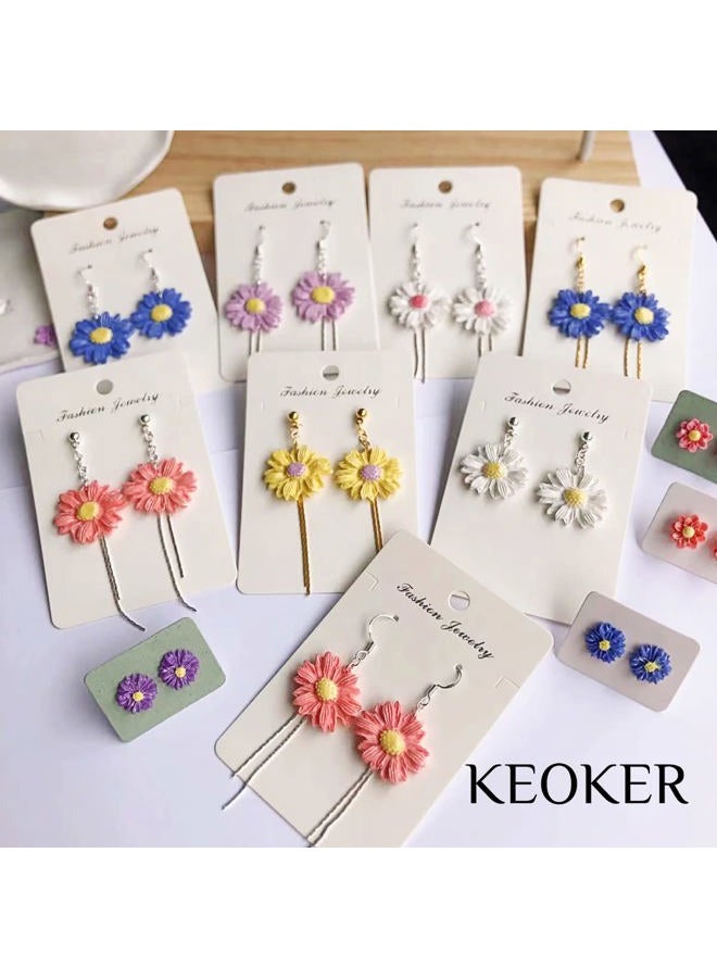 KEOKER Flower Polymer Clay Molds - Daisy Miniature Clay Molds for Jewelry Making, Earrings Decoration (Small Flower) - Image 4
