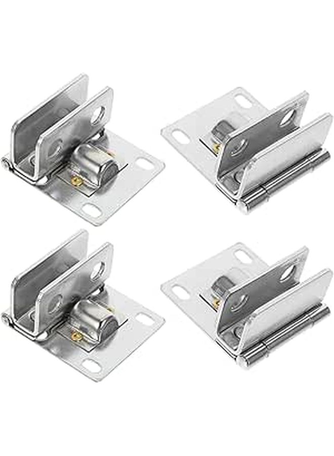 4Pcs 90 Degree Stainless Steel Clip Hinge For Shower Glass Door Cabinet Hardware - Image 1