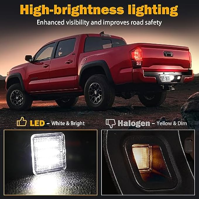 KanSmart Led License Plate Light Compatible With 20162023 Toyota Tacoma  20142021 Tundra License Plate Lights Assembly Tag Lamp 6000K White - Image 4