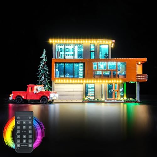 Hilighting Upgraded Led Light Kit Compatible with Lego Twilight The Cullen House Building Set RC Version Compatible with Lego 21354 Model Not Included - Image 1