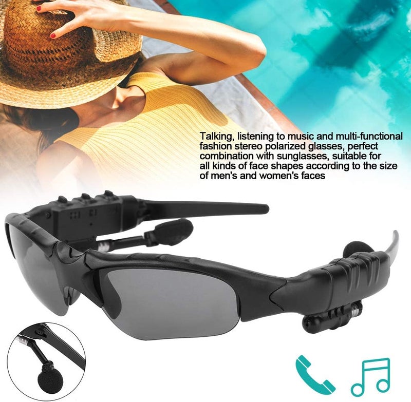 النظارات المستقطبة الذكية تحجب الإشعاع فوق البنفسجي مع وظائف التزامن مع سماعات الرأس الستيريو (عدسة أسود + أصفر + - Image 3