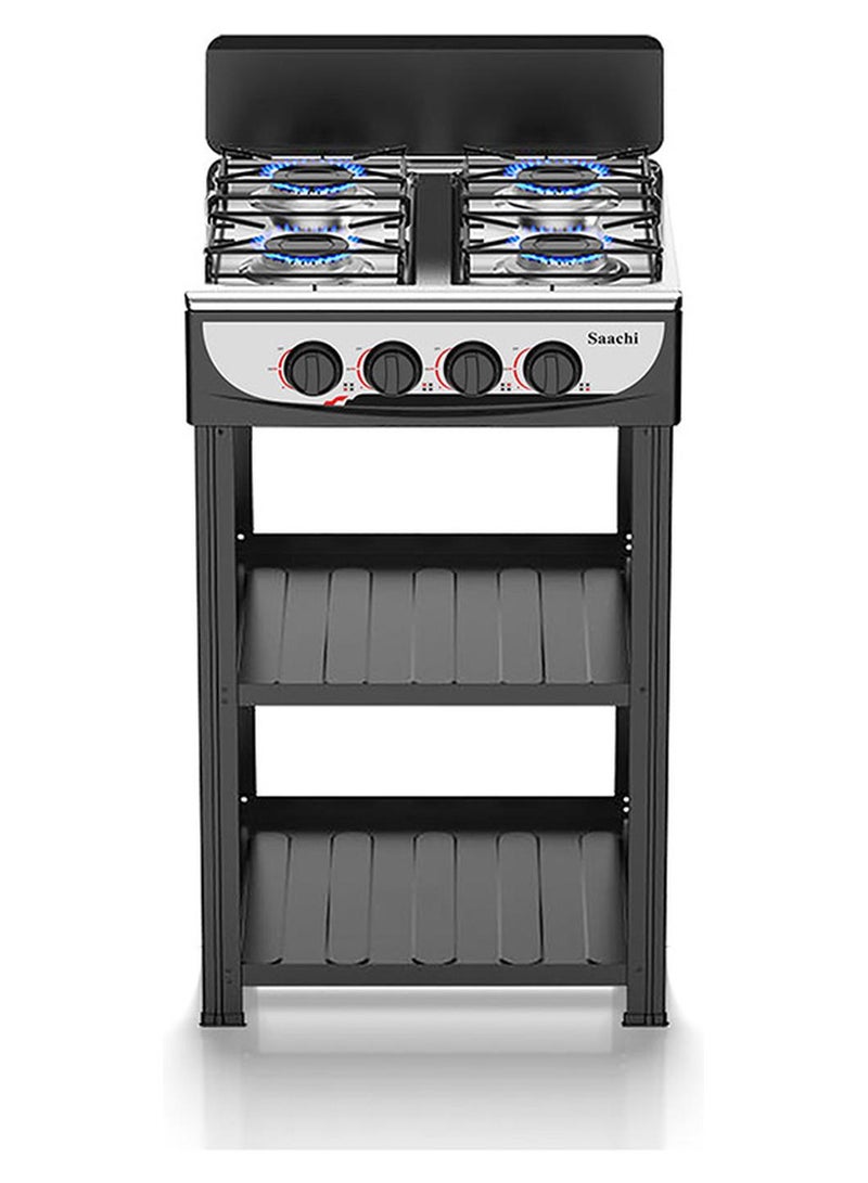 Saachi FlameMaster 4-Burner Gas Stove – Whirlwind Technology, Effortless Cleaning, Maximum Efficiency NL-GAS-5256-BK black - Image 1