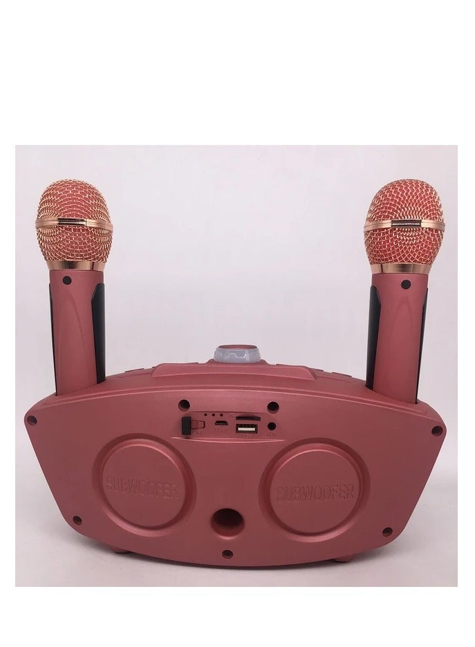SDRD SD306 Dual Wireless Karaoke Microphone Bluetooth Speaker - Image 2