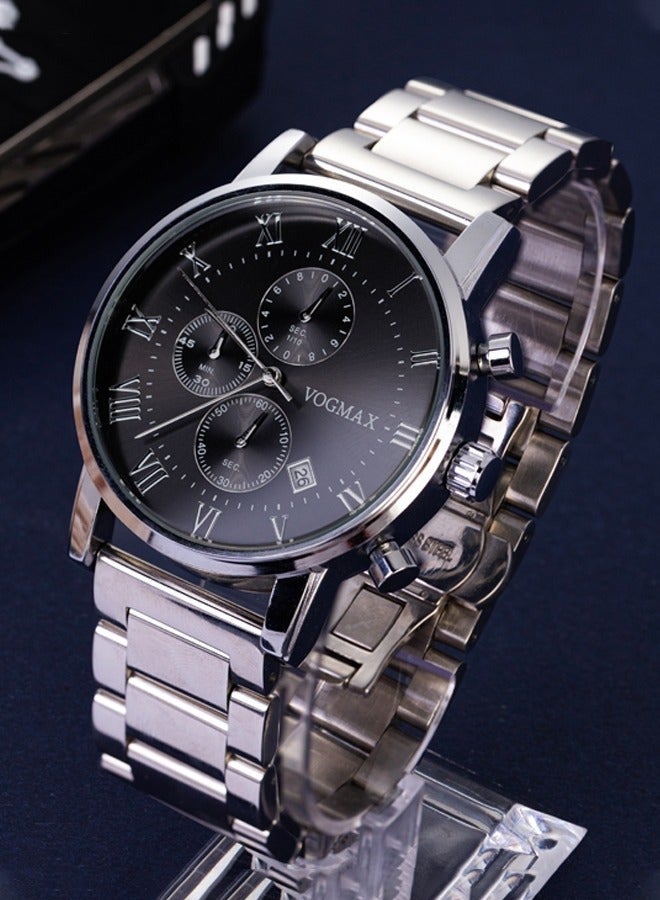 VOGMAX Sliver Watch Men Luxury Creative Stainless steel Business Man Watches Waterproof Sport Wrist Watch - Image 5