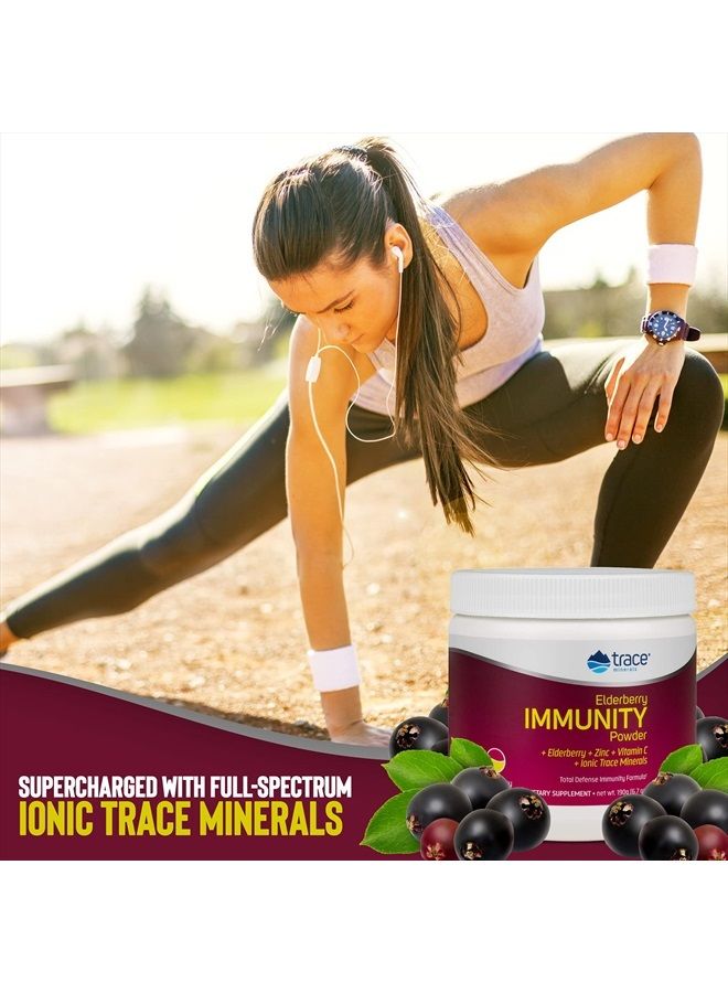 Trace Minerals Elderberry Immunity Powder - Elderberry, Zinc, Vitamin C, Ionic Trace Minerals | Healthy Immune System | Non-GMO, Gluten Free, Certified Vegan | 6.7 oz - Image 5