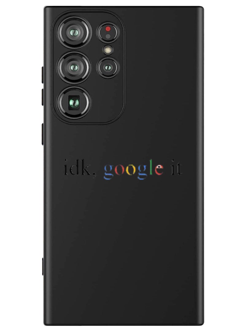 Theodor Protective Slim Fit Case Liquid Silicone Cover with Full Body Protection Anti-Scratch Shockproof Case For Samsung Galaxy S24 Ultra (Black) - Google it - Image 1