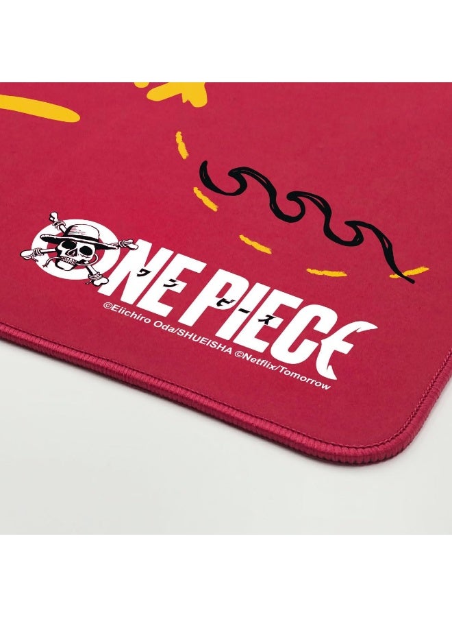 Gamertek XXL Gaming Desk Mat – Luffy Edition, 900 × 400mm Extended Mouse Pad, Stitched Edges, Anti-Slip Rubber Base - Image 2