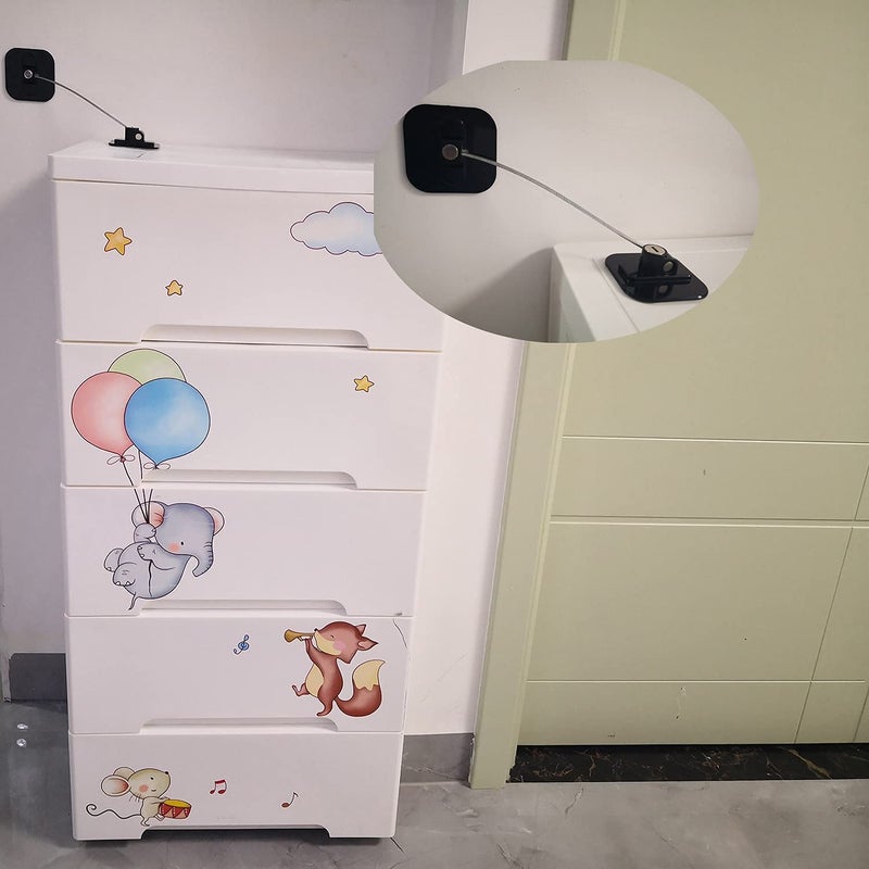 YEYA Upgraded Child Safety Cabinet Lock, Refrigerator Lock for Toddlers, Fridge Lock with Key - Image 2