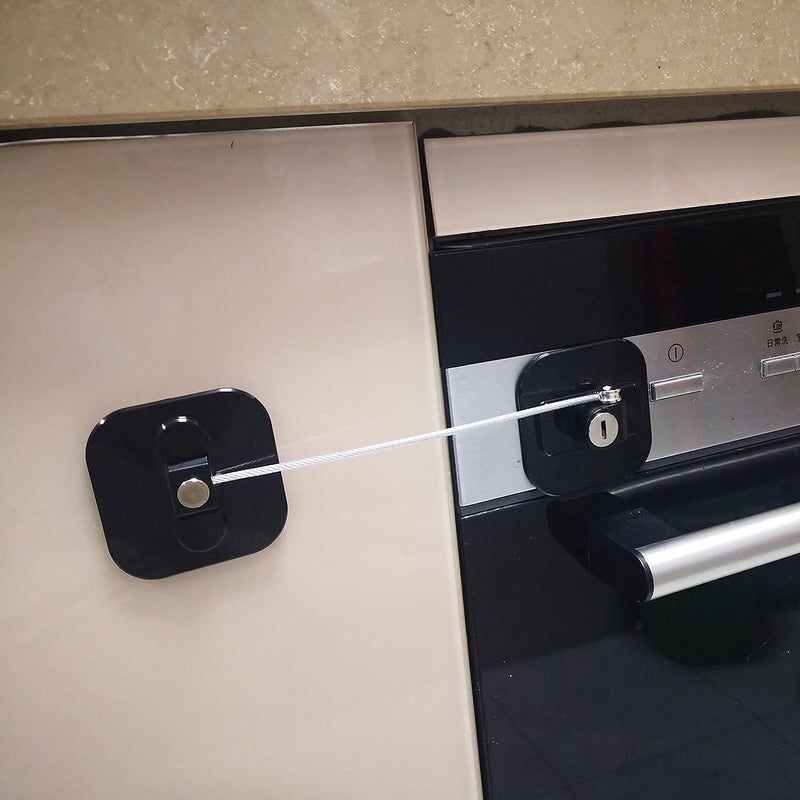 YEYA Upgraded Child Safety Cabinet Lock, Refrigerator Lock for Toddlers, Fridge Lock with Key - Image 4