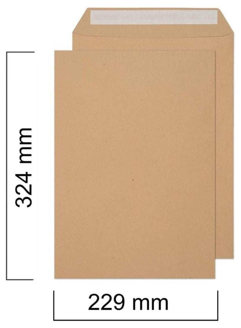 MARKQ [A4] مظروف بني [250 عبوة] 12.75" × 9.25" مظروف بريد ذاتي الإغلاق للإرسال للمكتب المنزلي والتجارة الإلكترونية، 80 جرام - Image 2