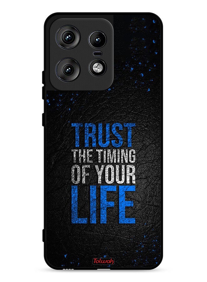 Tolwak Motorola Edge 50 Pro 5G Protective Case Cover Trust The Timing Of Your Life - Image 1