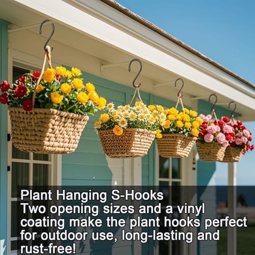 Dreecy 10 Pack 4 Inch S Hooks, Heavy Duty Metal Black Rubber Coated Non Slip Closet S Hooks for Hanging Plants, Clothes, Jeans, Purse, Jewelry, Pot, Pans, Cups, 6.0TG-SG - Image 3