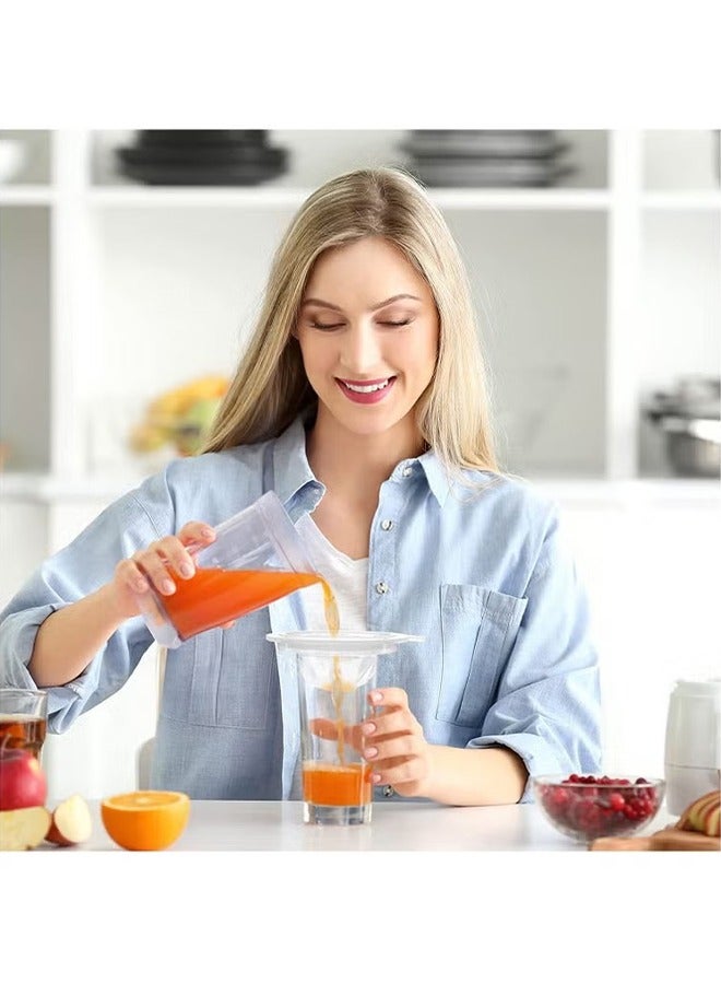 اتش واي 2 قطعة مصفاة شبكية ، 200 شبكة تصفية طعام المطبخ ، مصفاة شبكية نايلون فائقة الدقة منخل بلاستيكي غرامة شبكة تصفية ملعقة متوافقة مع قمع 5.5 بوصة ، لتصفية زيوت عصير القهوة حليب الصويا الزبادي العسل - Image 5