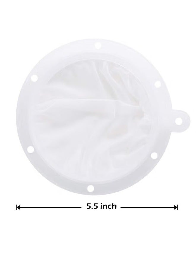 اتش واي 2 قطعة مصفاة شبكية ، 200 شبكة تصفية طعام المطبخ ، مصفاة شبكية نايلون فائقة الدقة منخل بلاستيكي غرامة شبكة تصفية ملعقة متوافقة مع قمع 5.5 بوصة ، لتصفية زيوت عصير القهوة حليب الصويا الزبادي العسل - Image 2