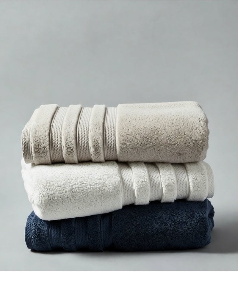 Lavish Touch Ultima 3 Pack Premium Bath Towels Set (70 x 140 cm) 100% Cotton 700 GSM, Zero Twist Bath Towel 3 colours, Highly Absorbent Quick Drying - Image 3