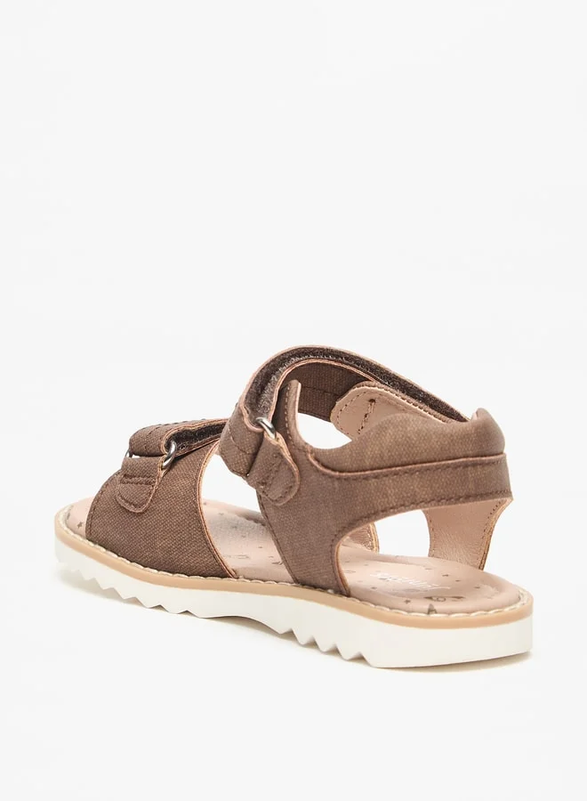 JUNIORS Boys Textured Sandals With Hook And Loop Closure